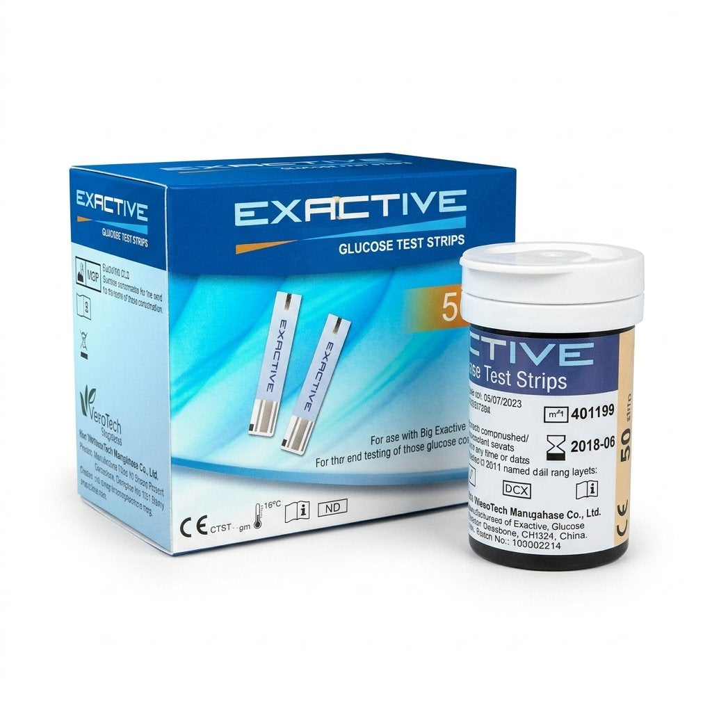شرائط اختبار سكر الدم إكس اكتيف فيتال (ExActive Vital) - عبوة 50 شريط