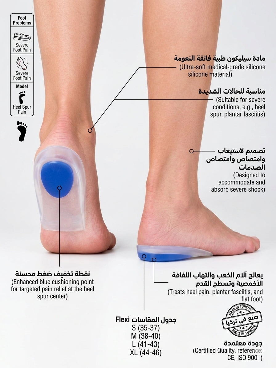 كعب سيلكون للقدم (Silicone Heel Cup)