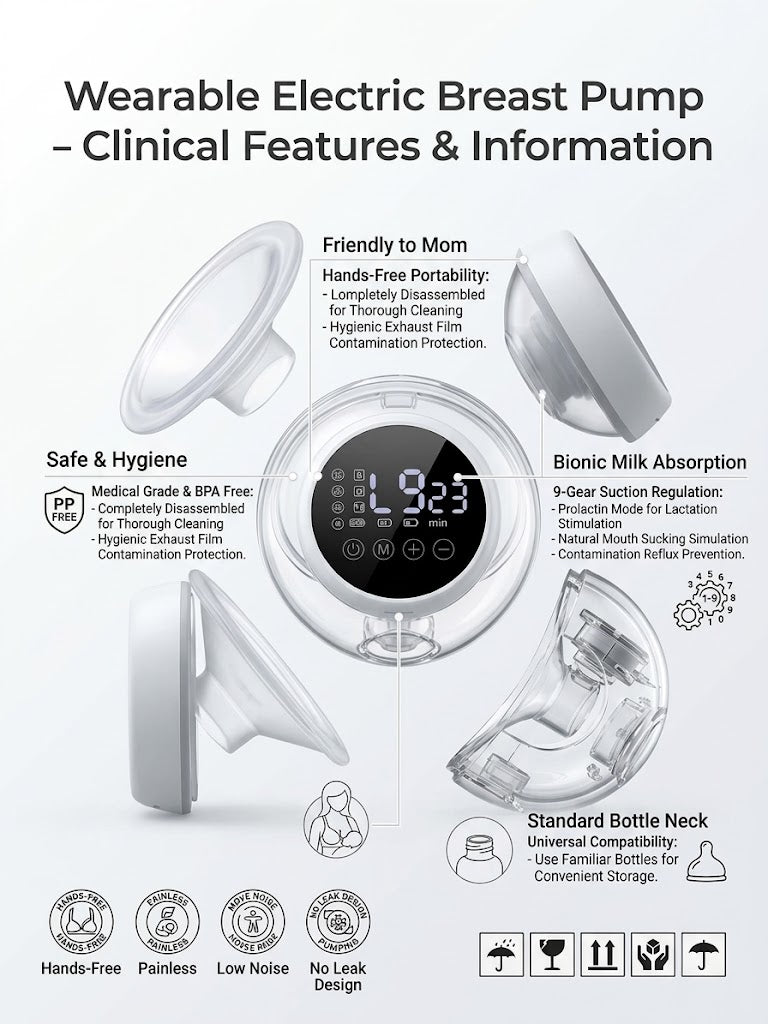 مضخة الحليب الكهربائية المحمولة (Wearable Electric Breast Pump)